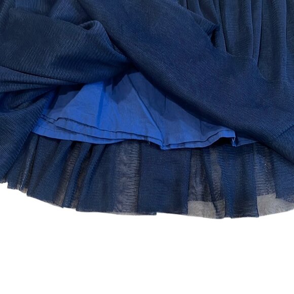 Toobydoo NYC Girls Navy Tulle Skirt with Pink Sparkle Waistband, Size 4 - Picture 5 of 6